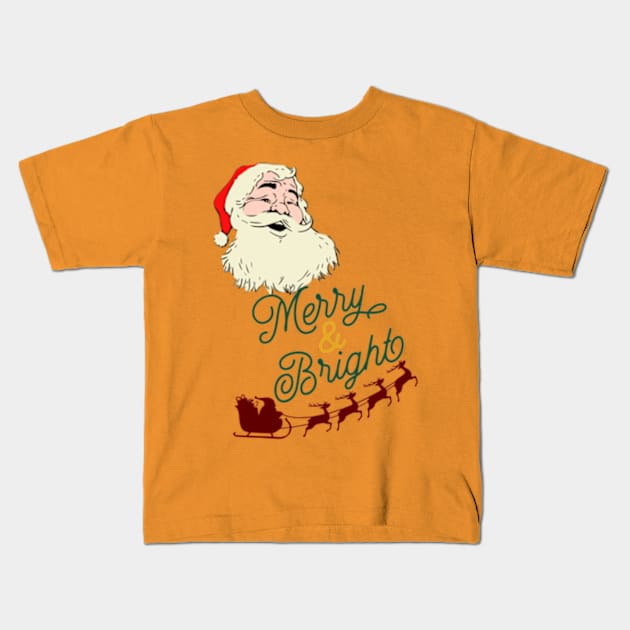 merry and  bright Kids T-Shirt by Ayesha